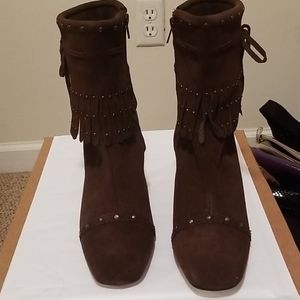 Heeled boots brown stephani collection